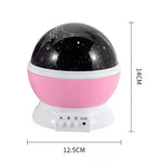 projecteur nuit étoiles lune bleu noir blanc moderne minimaliste led rechargeable interrupteurs alimentation