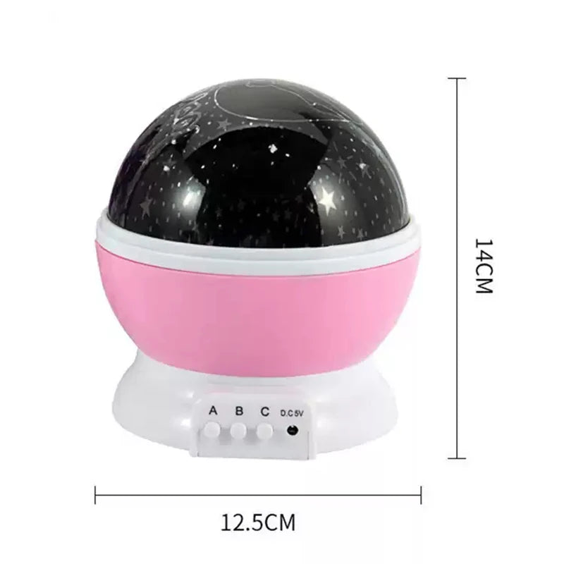 projecteur nuit étoiles lune bleu noir blanc moderne minimaliste led rechargeable interrupteurs alimentation