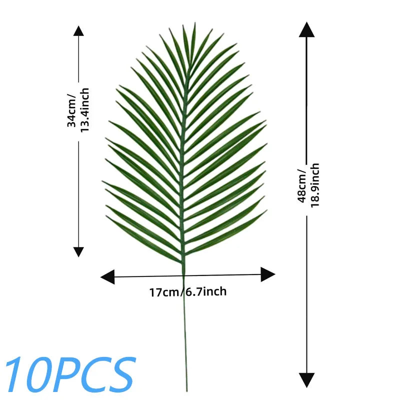 feuilles palmier vertes artificielles decoration exterieure mariage bouquet fleurs decoration porte table