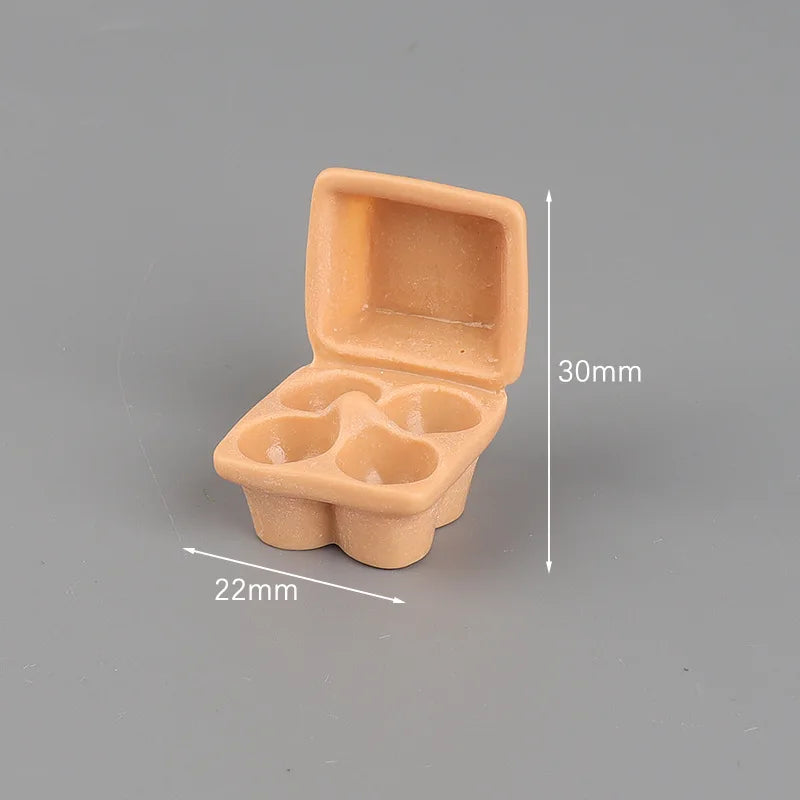 boîtes œufs résine animal compagnie simple décor maison poupée paysagiste jardin plateau œufs DIY