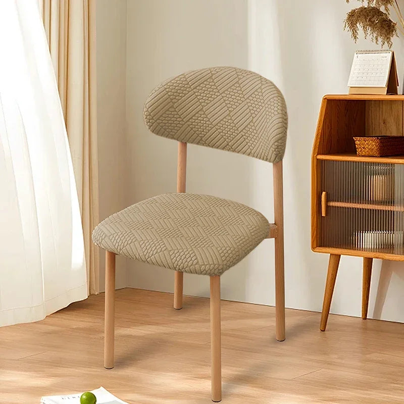 housse chaise coton polyester vert bleu rose moderne ligne diagonale taille