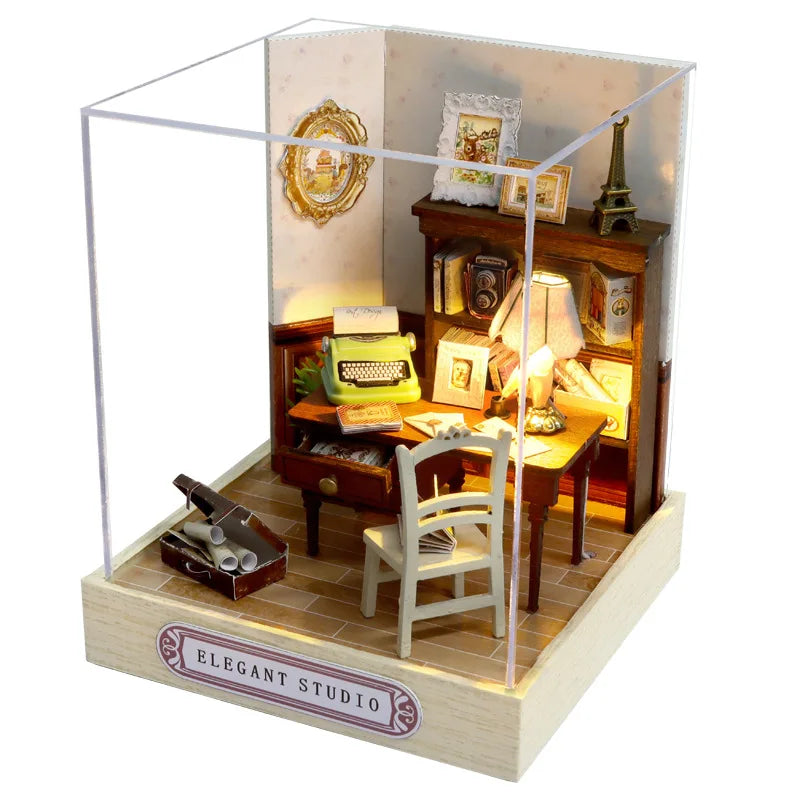 miniature magasin vintage bois artisanale diy bacs fruits légumes viandes sucreries pâtisseries