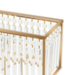 présentoir fleurs cristal moderne or blanc violet jaune 70x90cm table mariage deco centroil transparent