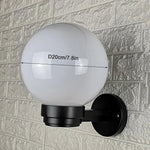 applique murale moderne noire abat jour transparent e27 résistante eau d15cm d20cm