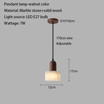 lampe suspendue marbre blanc ampoule led 6000k moderne chambre cuisine