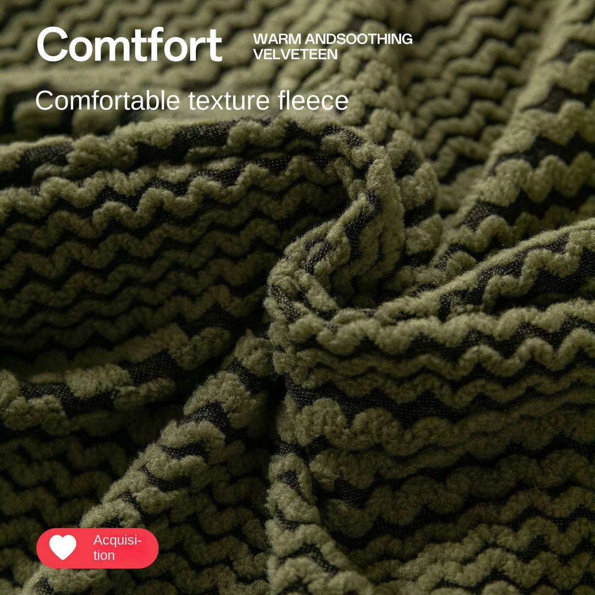 housse canapé extensible vert olive rayures horizontales protection tissu moderne anti dérapant salon