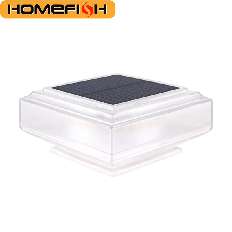 lampe solaire ip65 led adhésive moderne blanc translucide extérieur jardin clôture autonomie