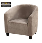 housse fauteuil velours bleu marine blanc moderne anti dérapante machine opaque
