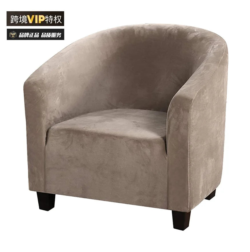 housse fauteuil velours bleu marine blanc moderne anti dérapante machine opaque