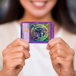 cartes jeu yu gi oh monster stickers adhésifs waterproof credit debit carte violet vert