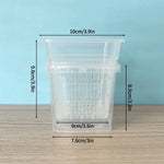 pots fleurs auto arrosants double couche absorption d'eau transparent moderne grille perforations couvercle