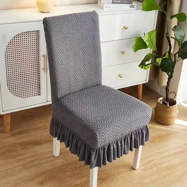 housse chaise tissé motifs géométriques moderne orange beige gris bleu