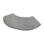 tapis bain antidérapant lavable motif cailloux gris beige bleu moderne
