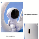 veilleuse led lampe astronaute lune rechargeable table decoration moderne chambre enfants spatial