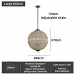 Suspension transparente dorée classique chaînes lumière blanche chaude neutre 4500K 3000K chambre salon