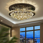 plafonnier moderne cristal doré led acier inoxydable 4000k 3000k 6000k neutral warm