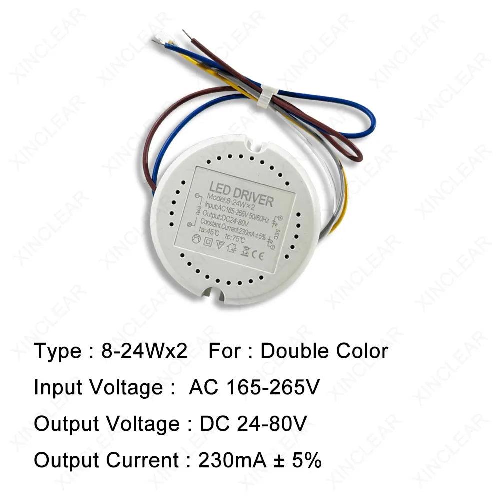 pilote led driver 24v 60v 120v 165v 265v 8w 18w 36w blanc moderne perforations