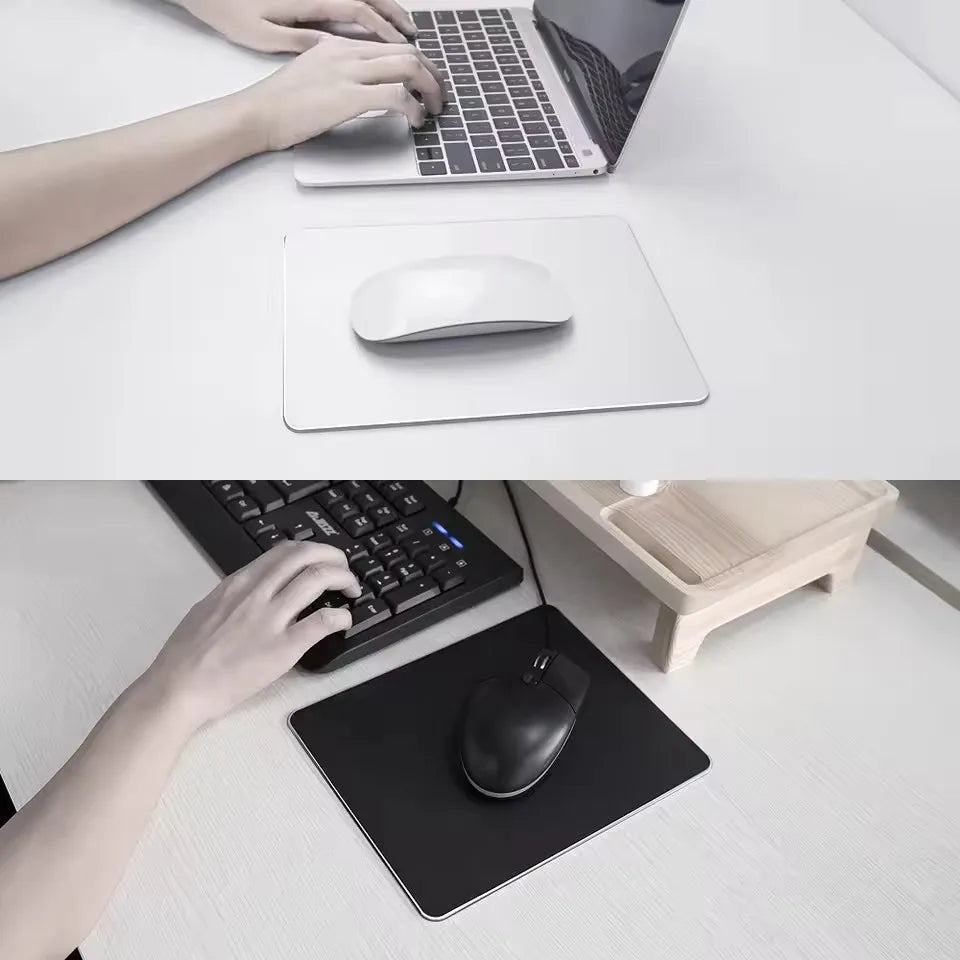 tapis souris argent noir rose pâle moderne minimaliste lisse antidérapant imperméable fin maison