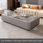 table basse moderne marbre gris blanc tiroirs coussins salon meubles decoration