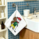 serviette toilette suspendue motif camouflage rayures florales couleurs vives moderne