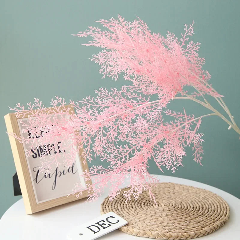 décoration naturelle branche artificielle rose blanche feuillage fin minimaliste opacité festive