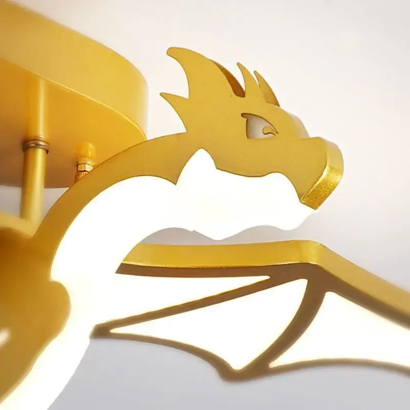 lampe dragon or moderne certification multiple led chambre enfants restaurant decoration intérieure