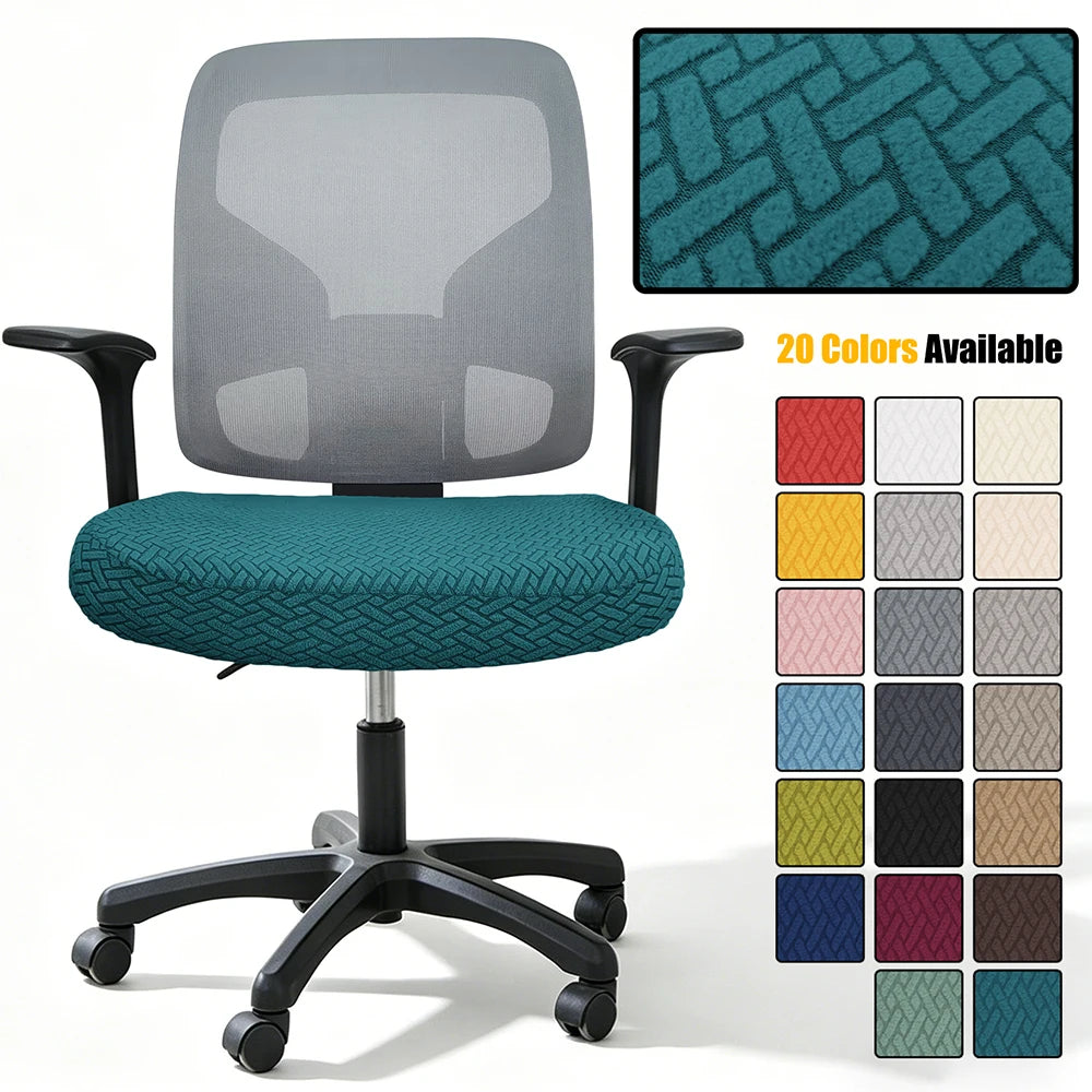 housse chaise polyester vert gris beige moderne tissé 46 53 cm