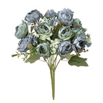 bouquet artificiel pivoine violettes blanches romantique intérieur mariage décoration maison fleurs soie classique