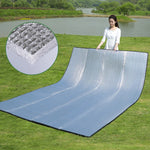 tapis sol camping texturé argenté bleu moderne isolation thermiqueextérieur