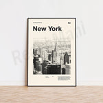 L'image montre le paysage urbain emblématique de la ville de New York, avec ses gratte-ciel iconiques et son architecture distinctive, offrant une vue d'ensemble de la métropole.