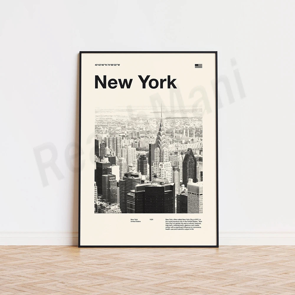 L'image montre le paysage urbain emblématique de la ville de New York, avec ses gratte-ciel iconiques et son architecture distinctive, offrant une vue d'ensemble de la métropole.