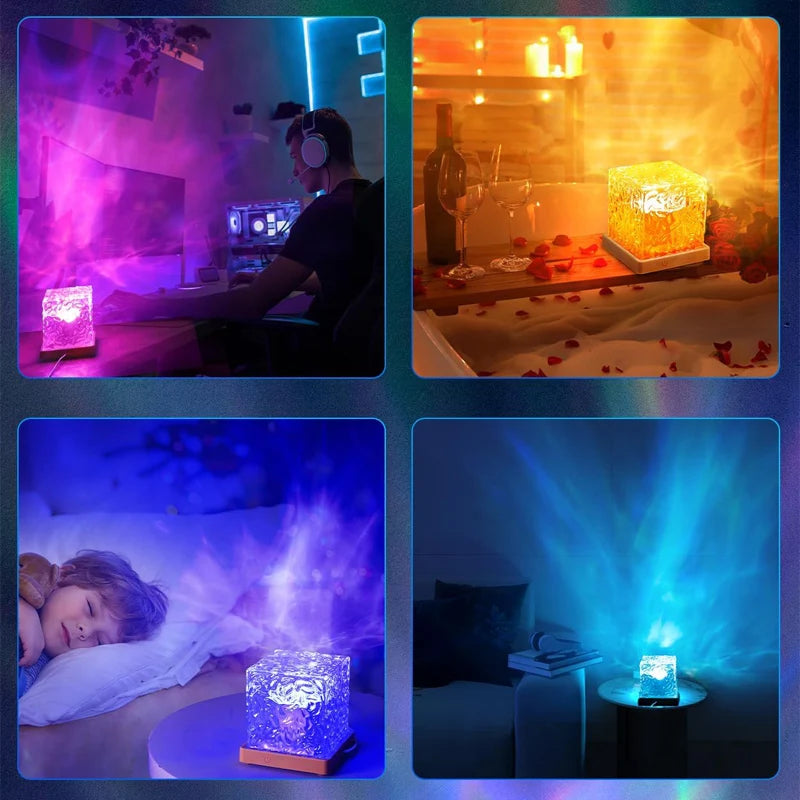 veilleuse led ambiance 16 couleurs télécommande moderne décoration intérieure nuit relaxante