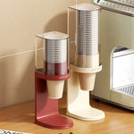 distributeur tasses papier adhésif moderne beige rouge tissé