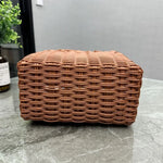 paniers rotin marron rose beige noir blanc orange tissage traditionnel moderne minimaliste poignées corde
