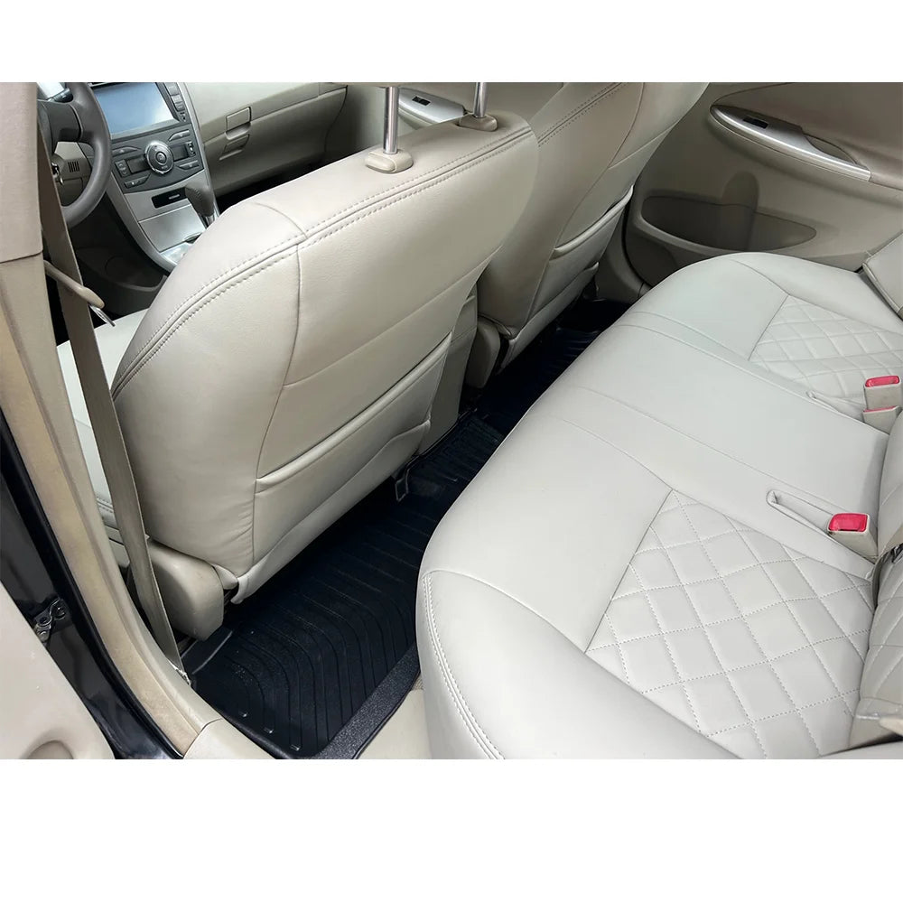 tapis sol noir rayures horizontales clips fixation tpe waterproof moderne résistant clips invisibles tapis