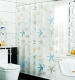 rideau douche moderne étoiles mer bleu océan translucide salle bain imperméable