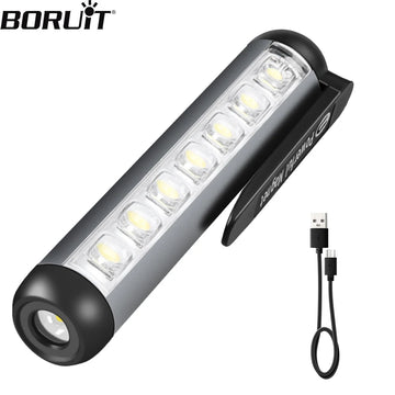 lampe poche rechargeable led ultra lumineuse pince aimant étanche camping