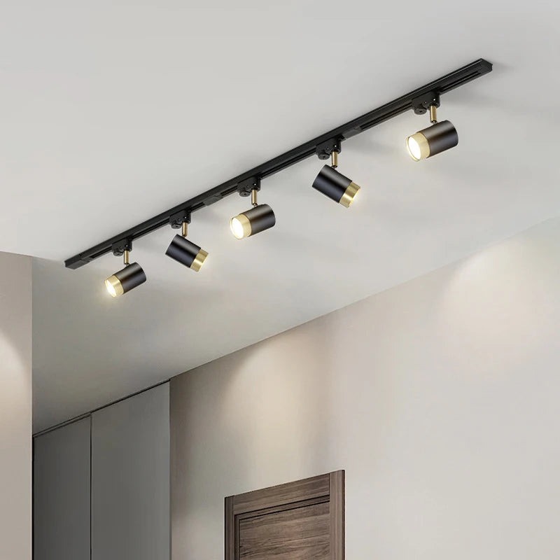 spots led gu10 réglables moderne noir doré brillantsintérieur chambre salon