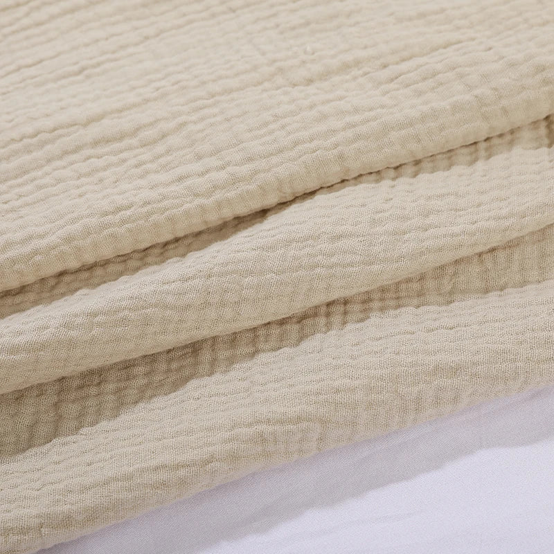 couverture bébé tranché maternité coton bambou motifs solides quatre saisons beige rose jaune orange