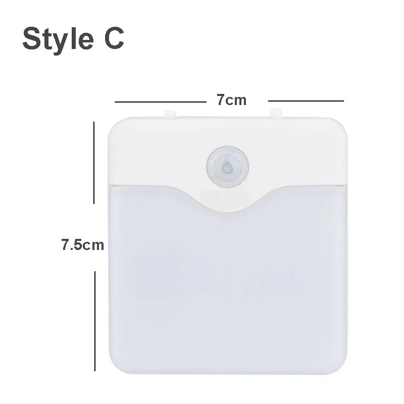 lampe nuit sensorielle mouvement blanc moderne adhésif luminosité réglable auto constante chambre couloir