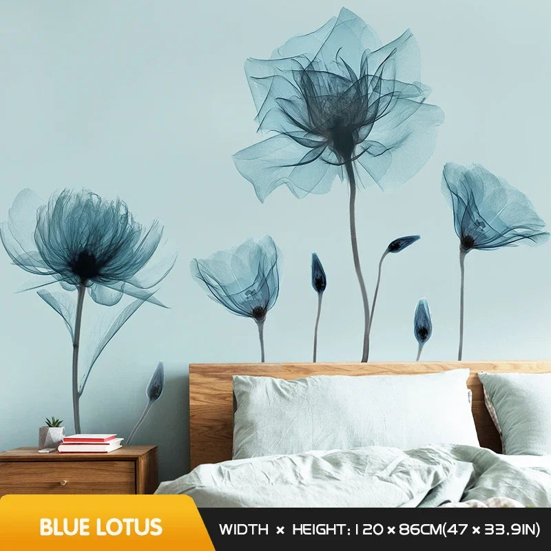 sticker mural fleurs cerisier papillons rose brun blanc adhésif moderne naturel decoration mur chambre