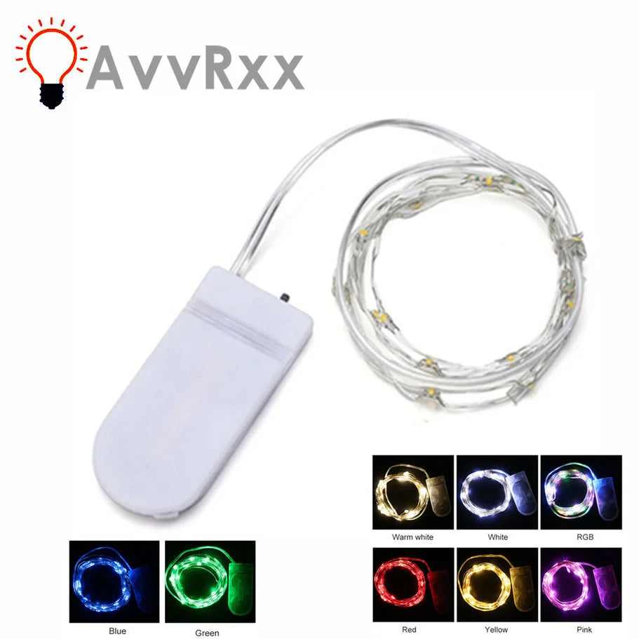 guirlande lumineuse fil cuivre led blanc chaud rouge bleu anniversaire noël mariage anniversaire