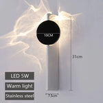 applique murale moderne led noir argentée éclairage mur chaud minimaliste fixée mur lumineuse discothèque