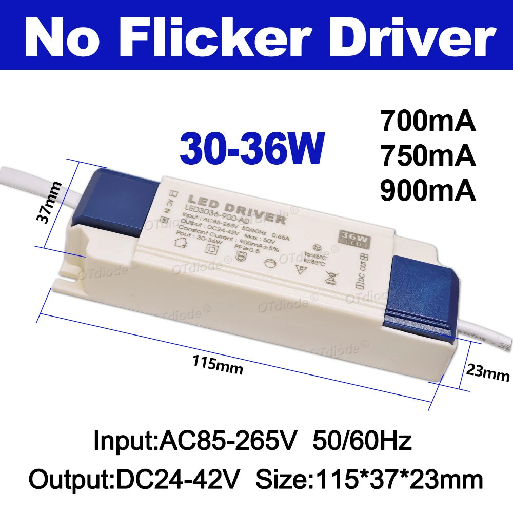driver led 30w 40w 50w 700ma 1050ma 1200ma 1500ma ac dc moderne