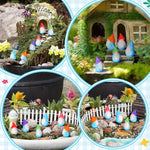 ornements gnomes miniatures bleu blanc orange vert violets classiques mignons attrayants 2cm 1.1cm jardinextérieur