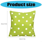 coussins décoratifs vert clair noir points blancs moderne 45cm 45cm polyester coton