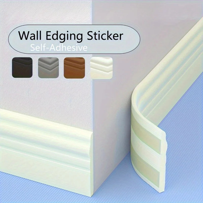 sticker autoadhésif mur blanc moderne 10cm 2m lisse contemporain fixe facile