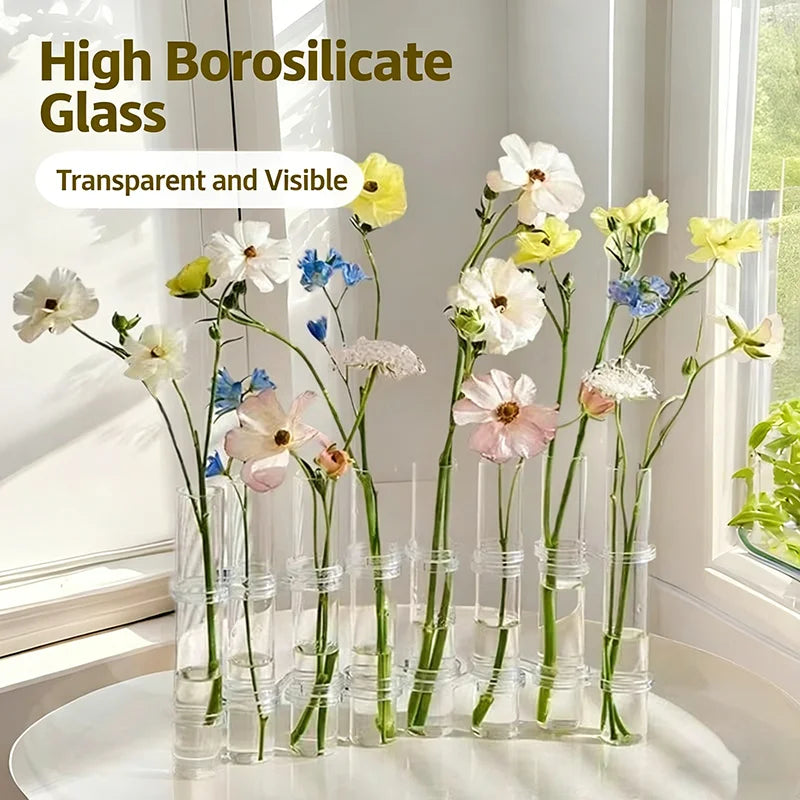 vases verre transparent modernes decoration table plantes hydroponiques arrangement floral mariage fete