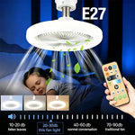 ventilateur plafonnier led moderne blanc grille télécommande vitesses silencieux minuterie lumière dimmable