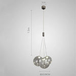 luminaire suspension pendentif boules verre doré transparent intérieur salon chambre decoration led neutre